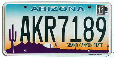 Arizona License Plate Grand Canyon - Random Plate#