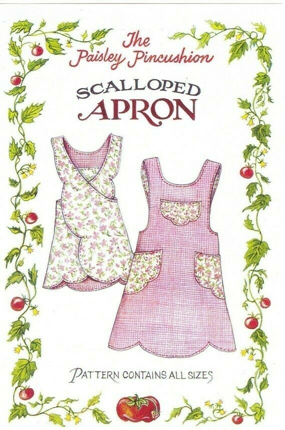 The Scalloped Apron Pattern By Paisley Pincushion  Multi-size All In One
